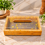 Modern Gold Flake Rectangular Tissue Box Cover