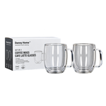 Danny Home 2-Piece Insulated Double-Walled Coffee Mug and Cafe Latte Glass Set (300ml) - DW01-07
