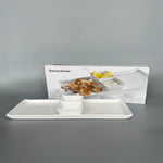 CPK-052 Sqr Plate 3Pcs Set Porcelian 8c