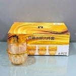 CG177 Glass 6Pcs Sat  Amber GoldEdge