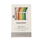 STR15 Glass Straw 7Pcs Set 20cm 100c