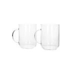 XF001 500ml Glass Cup 2Pcs Set 24c
