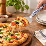 Danny Home 27cm Classical Blue Printed Handle Stainless Steel Pizza & Cake Server Spatula