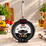 Premium Stainless Steel Frying Pan with Long Handle – 24cm
