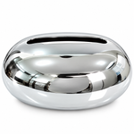 Premium Shiny Silver Oval Tissue Box Holder