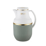 Modern Fluted Thermal Vacuum Flask - Hot & Cold Beverage Thermos Pot 1.0L