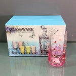 CG144 GlassSet 6P Embossed Watermelon