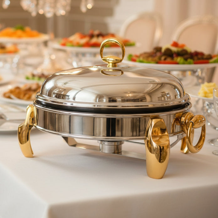 173876.G LUX GOLD 2.5Ltr Round Dish