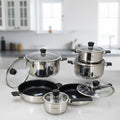 HP74 12Pcs Cook Set SS With Glass Lid 2c