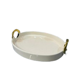 BR5043 12.5"Oval Plate With Handle (G)8c