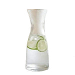 Danny Home 1200ml Modern Fluted Glass Water Bottle - Ribbed Beverage Pitcher & Carafe