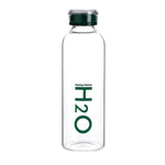 Danny Home Modern 750ml Clear Glass Drinks Bottle – Green leak-Proof Water Bottle