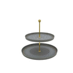 MK293 2Tier Pastry Gray Half-Design 12c