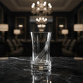 Black tableware packaging with a glass product and 'Azad' branding.