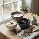 Danny Home 3-Piece Porcelain Mini Bowl Set – Decorative Bowls for Snacks, Dips & Dessert